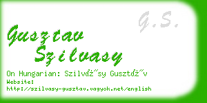 gusztav szilvasy business card